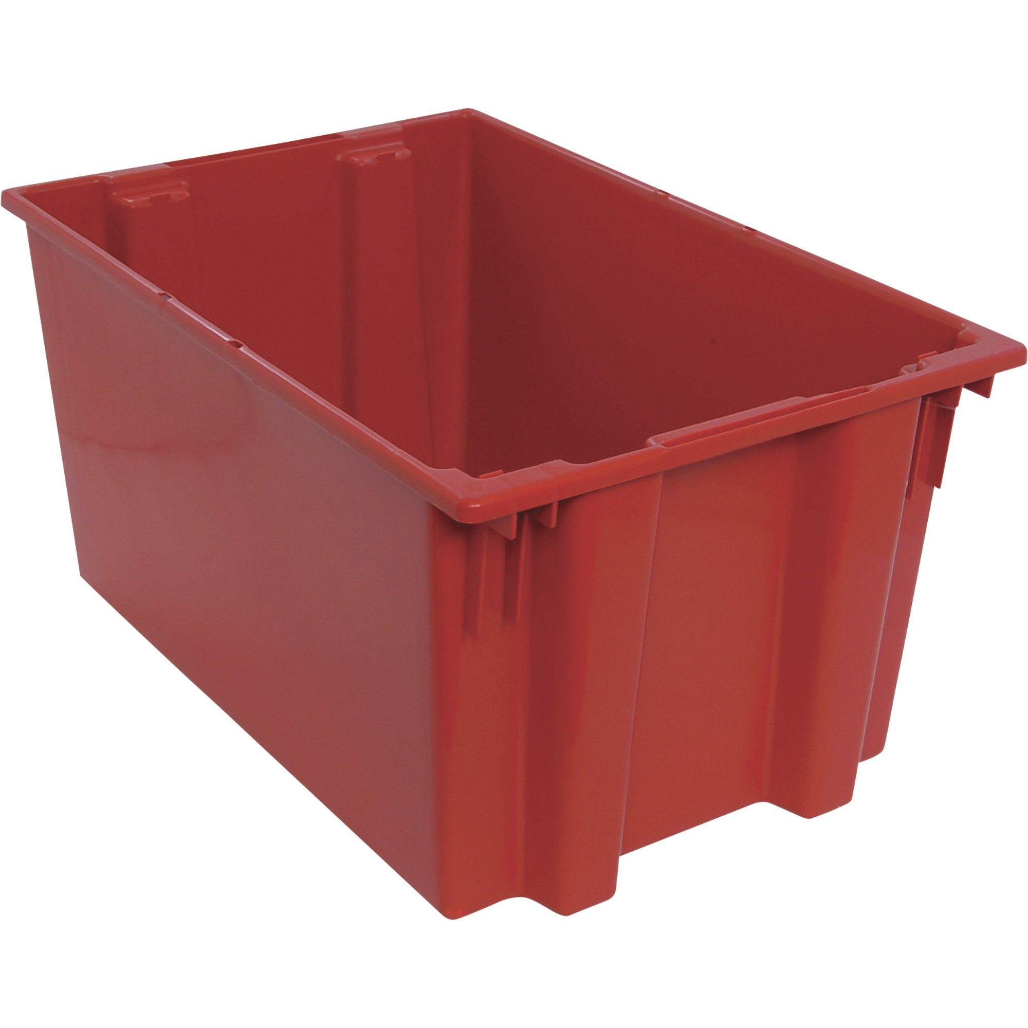 Quantum Storage Stack and Nest Tote Bin — 29 1/2in. x 19 1/2in. x 15in. Size, Carton of 3